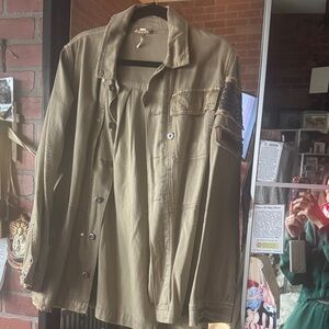 Free people beaded army jacket